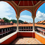 **Prompt:** "A panoramic view of Kota A Famosa in Melaka, Malaysia. Capture the historical ruins with tourists exploring the site, emphasizing the colonial architecture and atmosphere. Sunny day, vibrant colors."